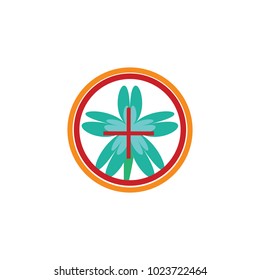 Flower Target Logo icon design