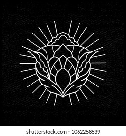 flower tattoo line art vector