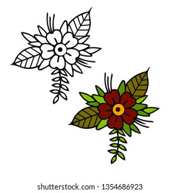 flower tattoo sketch examples
