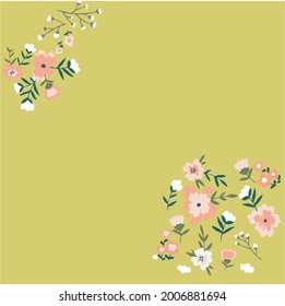 Flower template background with seamless style