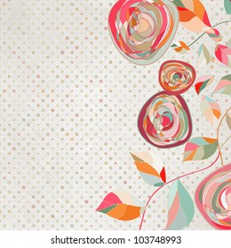 ?intage flower template, floral background. And also includes EPS 8 vector
