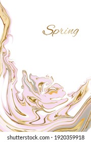 Flower template for a holiday card, a wedding invitation. Vector white background with delicate pink flowers.