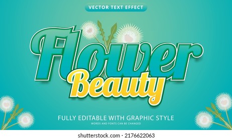 Flower Text Effect Editable With Graphic Style