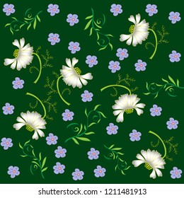 Flower texture with daisies