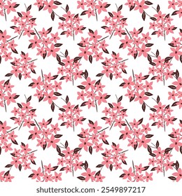 Flower texture with navy background pattern print