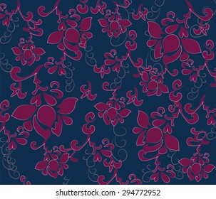 Flower texture pattern background. Vector