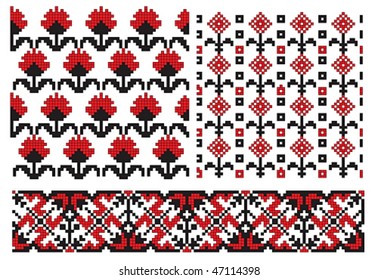 flower texture ukrainian embroidery pattern