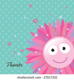 Flower Thank You Card