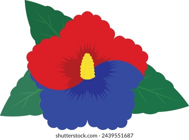 una flor que simboliza la bandera nacional de la República de Corea