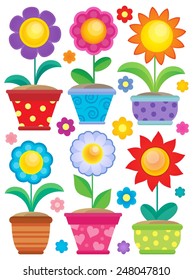 Flower theme collection 2 - eps10 vector illustration.