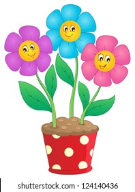 Flower theme image 7 - vector illustration.