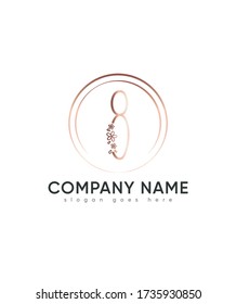 Flower themed style number 8 logo template, Vector logo for business and company identity 