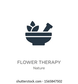 Flower therapy icon vector. Trendy flat flower therapy icon from nature collection isolated on white background. Vector illustration can be used for web and mobile graphic design, logo, eps10