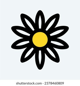 Flower thin line icon, blossom and flora, floral sign, vector graphics, a linear pattern on a white background