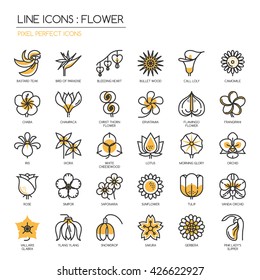 Flower , Thin Line and Pixel Perfect Icons