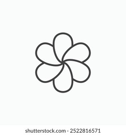 Flower thin liner icon isolated