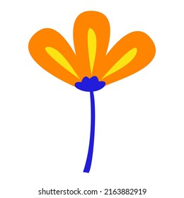 Blume Drei-Orange-Vektorsymbol
