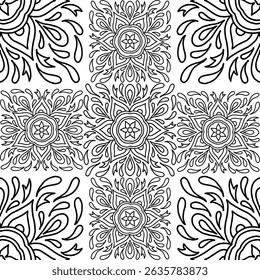 flower tiles multisize motif ethnic