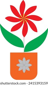Flower tob design vector asset