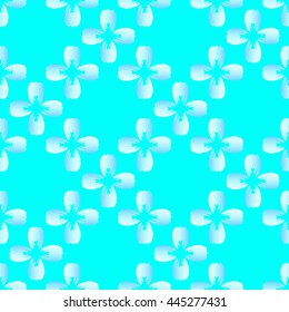 Flower tooth blue seamless pattern.