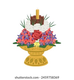 Flower tray for Teacher’s day vector