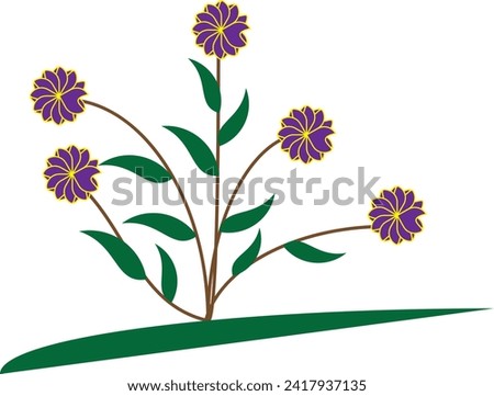 flower  tree art icon vector and illustration