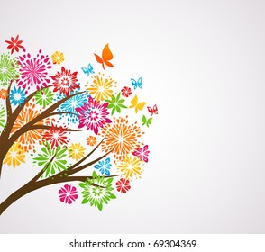 flower tree, background