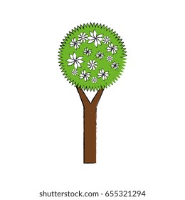 Flower tree isolated