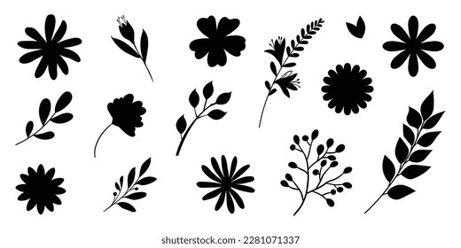 Flower, Tree and leaf collection, Nature, illustration, Full Vector