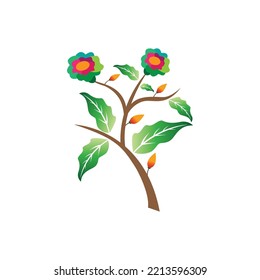 flower tree line illustration vector design