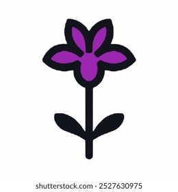 A flower tree on white background