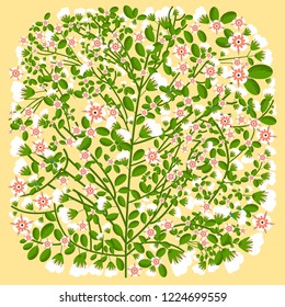 Flower tree ornament
