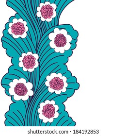 Flower tree seamless decor.