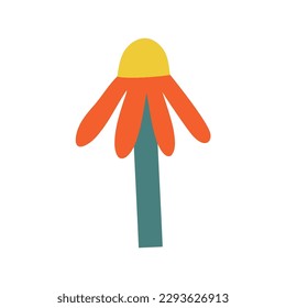 flor de estilo moderno y plano. ilustración vectorial en estilo plano.