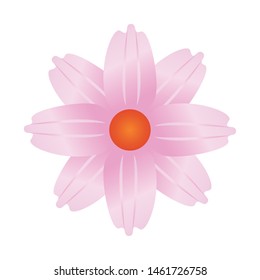 flower tropical spring purple floral cartoon vector illustration graphic design