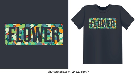 Flower t-shirt design vector illustration. Modern t-shirt design