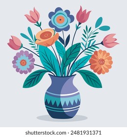 Flower tub with good quality, fully editable vector eps 10 file format