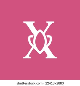 FLOWER TULIP GOLD SPA MASSAGE LOGO LETTER X