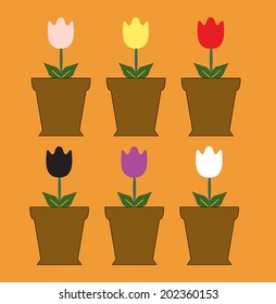 Flower, tulip icon