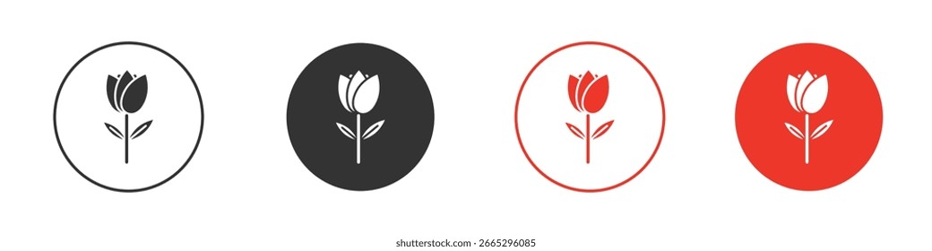 Blumen-Tulpen-Symbol für Logo, Vektorzeichen-Symbol für Design