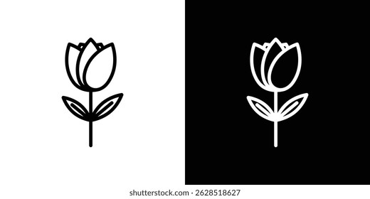 Flower tulip icon vector for web, computer and mobile apps