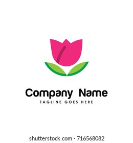 flower tulip logo template