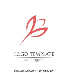 flower tulip logo vector illustration design template