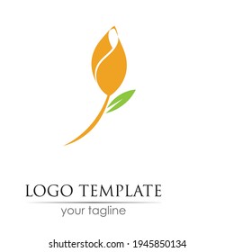plantilla de diseño de ilustración vectorial de logotipo de tulipán de flores
