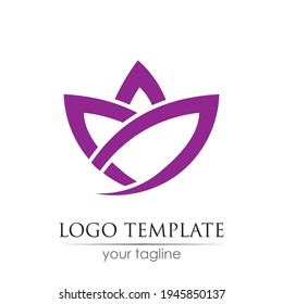Blütenlogo, Vektorgrafik-Design-Vorlage