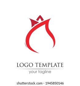 plantilla de diseño de ilustración vectorial de logotipo de tulipán de flores