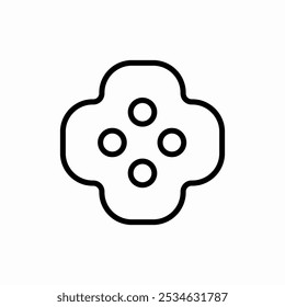 flower type button icon sign vector