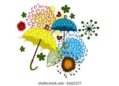 flower and umbrella