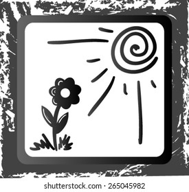 flower under sun beams