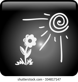 flower under sun beams